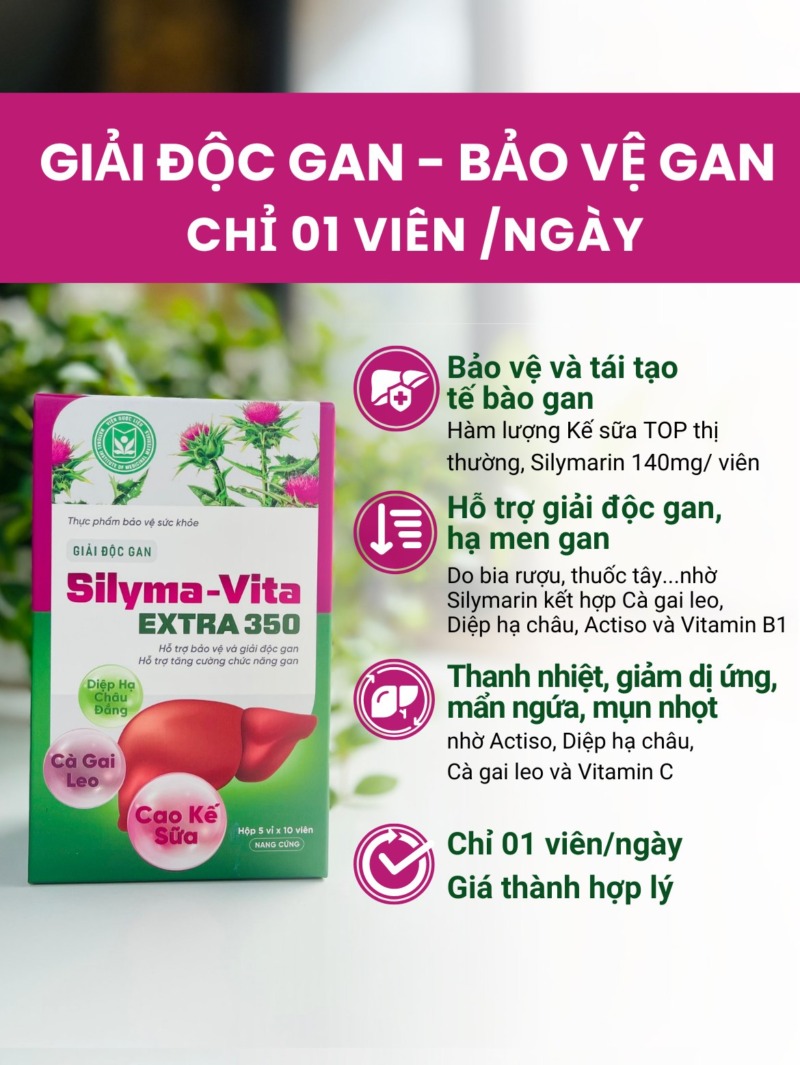 Giải độc gan SILYMA-VITA EXTRA 350