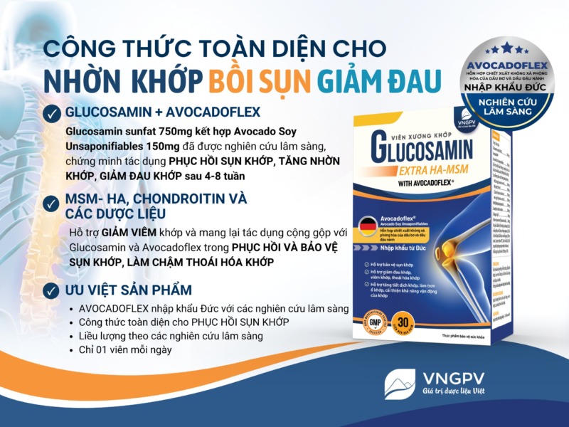 Viên xương khớp GLUCOSAMIN EXTRA HA-MSM WITH AVOCADOFLEX