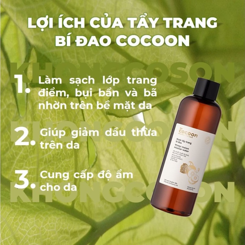 nước tẩy trang bí đao cocoon